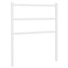 vidaXL T&ecirc;te de lit de remplacement m&eacute;tal blanc 80 cm