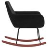 vidaXL Chaise &agrave; bascule Noir Velours