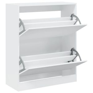 vidaXL Armoire &agrave; chaussures blanc 80x34x96,5 cm bois d'ing&eacute;nierie