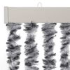 vidaXL Rideau anti-mouches gris et noir et blanc 100x230 cm chenille