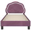 vidaXL Cadre de lit pour enfants avec t&ecirc;te de lit Violet 80 x 160 cm