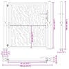 vidaXL Portail de jardin 100x100 cm en acier patin&eacute; avec motif de traces