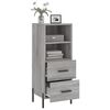 vidaXL Buffet Sonoma gris 34,5x34x90 cm Bois d'ing&eacute;nierie