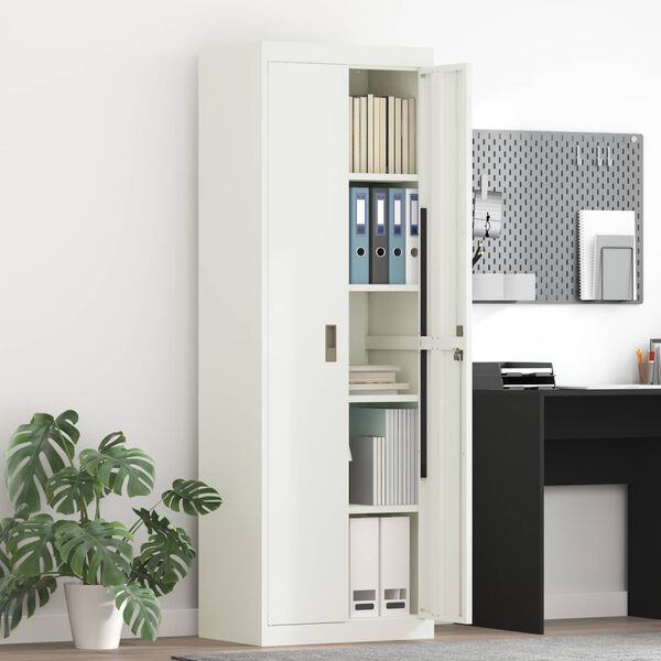 vidaXL Armoire de rangement avec stockage 2 pcs Blanc 60 x 40 x 180 cm
