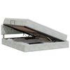 vidaXL Lit de Rangement Gris clair 140 x 190 cm Velours