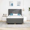 vidaXL Lit &agrave; ressorts avec matelas gris fonc&eacute; 90x190 cm Gris fonc&eacute;