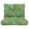 vidaXL Coussins de palette lot de 2 motif de feuilles tissu Oxford