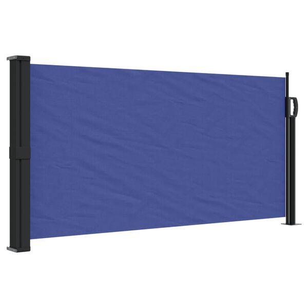 vidaXL Auvent lat&eacute;ral r&eacute;tractable bleu 100x300 cm