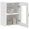 vidaXL Armoire murale de cuisine avec porte en verre Lucca blanc