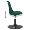 vidaXL Chaises pivotantes &agrave; manger lot de 6 Vert fonc&eacute; Velours
