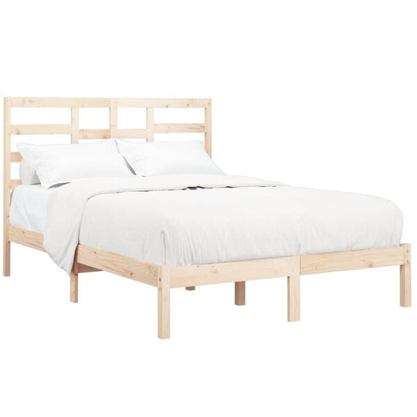 vidaXL Cadre de lit sans matelas bois massif 140x200 cm