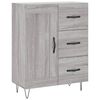 vidaXL Buffet sonoma gris 69,5x34x90 cm bois d'ing&eacute;nierie