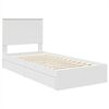 vidaXL Lit de Rangement Blanc 90 x 200 cm Bois d'ing&eacute;nierie