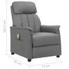 vidaXL Fauteuil de massage Gris Similicuir