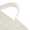 vidaXL Panier &agrave; linge beige et blanc &Oslash;60x36 cm coton