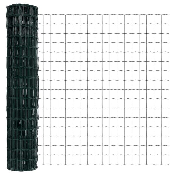 vidaXL Cl&ocirc;ture Euro Vert 1,6 x 10 m Fer rev&ecirc;tu de PVC