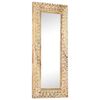 vidaXL Miroir sculpt&eacute; &agrave; la main 110x50x2,6 cm Bois de manguier solide