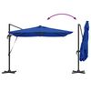 vidaXL Parasol bleu azur 284 x 286 x 270 cm Polyester et Aluminium