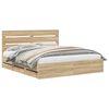 vidaXL Cadre de lit Ch&ecirc;ne Sonoma 180 x 200 cm Bois Ing&eacute;nierie