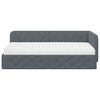 vidaXL Cadre de lit d'angle Gris fonc&eacute; 90 x 190 cm Velours