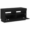 vidaXL Meuble TV Ch&ecirc;ne noir 80 x 35 x 40 cm Bois d'ing&eacute;nierie