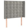 vidaXL T&ecirc;te de lit &agrave; LED Gris clair 93x16x118/128 cm Velours