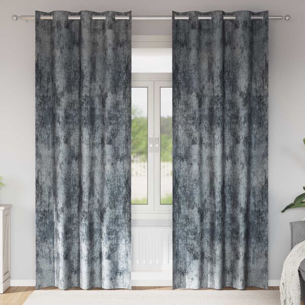 vidaXL Rideaux en velours 2 pcs Gris Argenté 225 x 140 cm Velours
