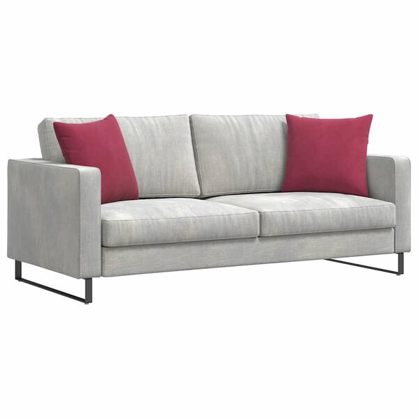 vidaXL Coussins de canap&eacute; 2 pcs Bordeaux 45 x 45 cm