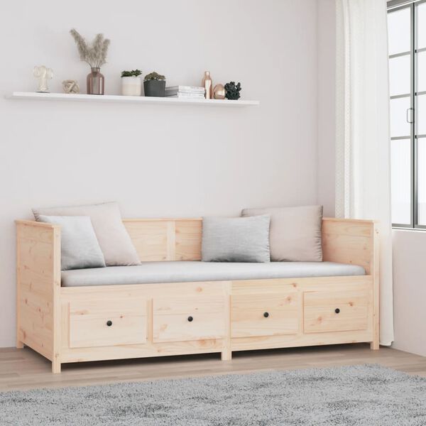 vidaXL Lit de jour sans matelas 80x200 cm bois de pin massif