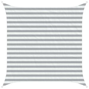 vidaXL Voile d'ombre Gris clair et blanc 2,5 x 2,5 m
