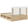 vidaXL Cadre de lit Ch&ecirc;ne Sonoma 150 x 200 cm Bois de pin massif