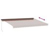 vidaXL Auvent manuel r&eacute;tractable avec LED marron 500x350 cm