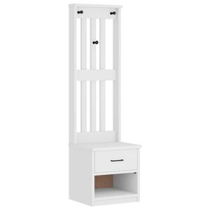 vidaXL Portemanteau SANDNES blanc 45x40x159,5 cm bois massif pin