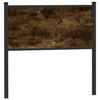 vidaXL T&ecirc;te de lit de remplacement ch&ecirc;ne fum&eacute; 80 cm bois d'ing&eacute;nierie et acier