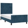 vidaXL Cadre de lit sans matelas bleu fonc&eacute; 80x200 cm velours
