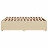 vidaXL Cadre de lit sans matelas cr&egrave;me 140x190 cm tissu