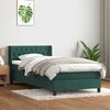 vidaXL Sommier &agrave; lattes de lit et matelas vert fonc&eacute; 100x210cm velours
