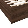 vidaXL Cadre de lit avec tiroirs sans matelas ch&ecirc;ne marron 120x200 cm