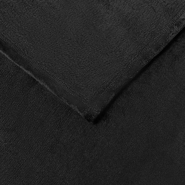 vidaXL Jet&eacute; Noir 130 x 150 cm Toison