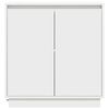 vidaXL Buffet LED avec porte Blanc 71 x 34,5 x 75 cm Bois d'ing&eacute;nierie