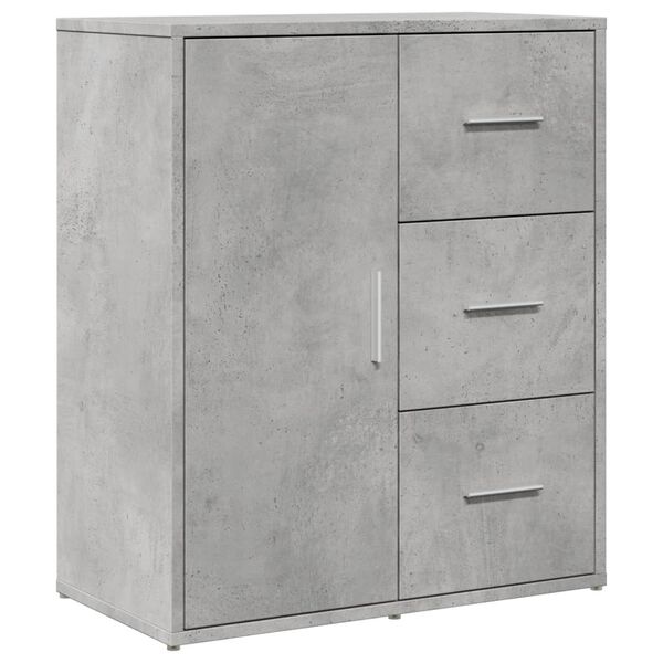 vidaXL Buffets 2 pcs gris béton 60x31x70 cm bois d'ingénierie