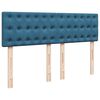 vidaXL Sommier &agrave; lattes de lit et matelas bleu 160x200 cm velours