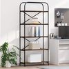 vidaXL &Eacute;tag&egrave;re Ch&ecirc;ne fum&eacute; 80 x 30 x 183 cm Bois d'ing&eacute;nierie