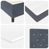 vidaXL Lit &agrave; ressorts avec matelas Gris fonc&eacute; 190 x 140 cm Velours