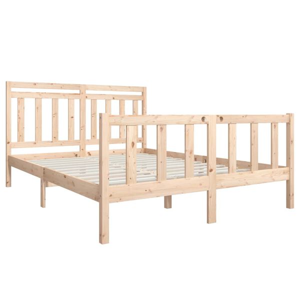 vidaXL Cadre de lit sans matelas bois massif