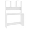 vidaXL Bureau avec étagères blanc 110x45x157 cm Bois d'ingénierie