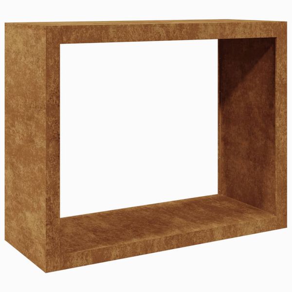 VidaXL &Eacute;tag&egrave;re &agrave; bois 100x40x80 cm acier r&eacute;sistant aux intemp&eacute;ries