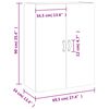 vidaXL Armoire murale ch&ecirc;ne fum&eacute; 69,5x34x90 cm