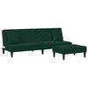 vidaXL Ensemble de canap&eacute;s 2 pcs avec coussins vert fonc&eacute; velours