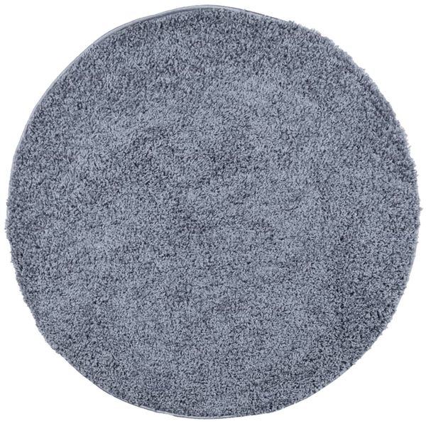 vidaXL Tapis shaggy PAMPLONA poils longs moderne bleu &Oslash; 100 cm